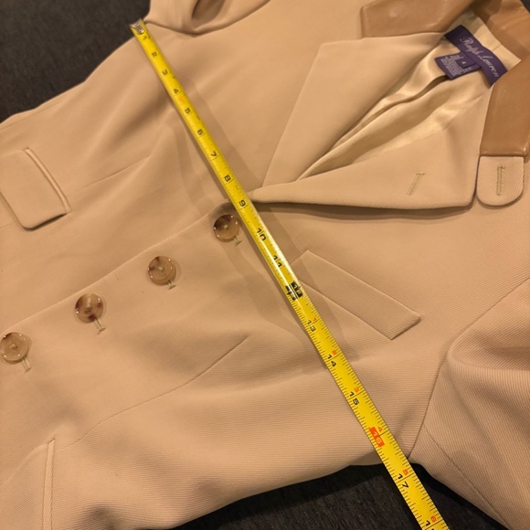 Ralph Lauren Collection Wool Lamb Leather Blazer Long Jacket Equestrian Tailored - Picture 7 of 16